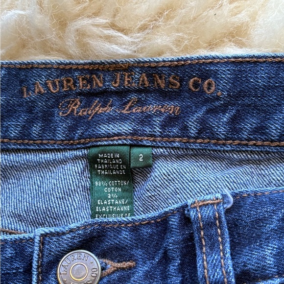 Ralph Lauren Women's Blue High Rise Cropped Capris Jeans - Picture 4 of 5